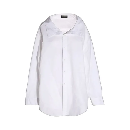 Off-Shoulder Oversized Poplin Shirt
