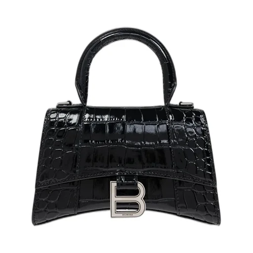 Hourglass Xs Logo Plaque Tote Bag
