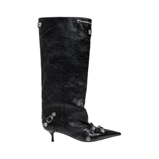 Pointed-Toe Heeled Boots