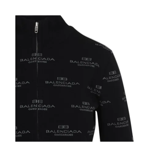 Allover Logo Zipped Knit Cardigan