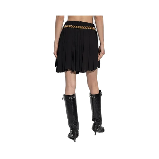 Pleated Chain Detailed Skirt