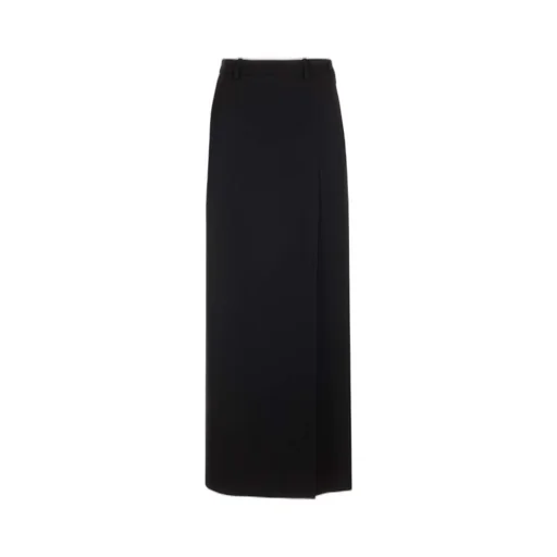 Side Slit Tailored Maxi Skirt