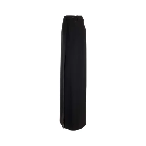 Side Slit Tailored Maxi Skirt