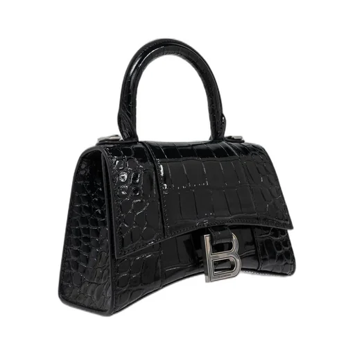 Hourglass Xs Logo Plaque Tote Bag