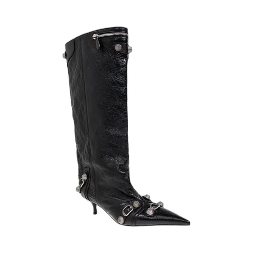Pointed-Toe Heeled Boots