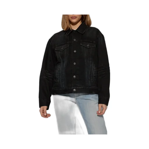 Collared Button-Up Denim Jacket