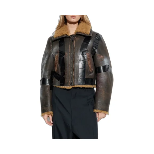 Zip-Up Distressed Jacket