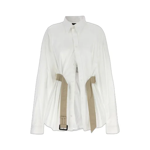 Long-Sleeved Belt Shirt