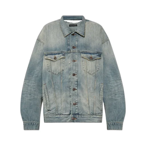 Collared Button-Up Denim Jacket