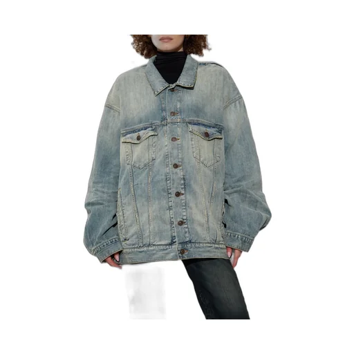 Collared Button-Up Denim Jacket