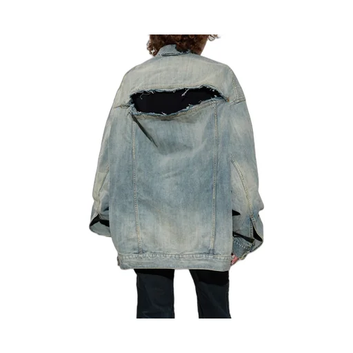 Collared Button-Up Denim Jacket