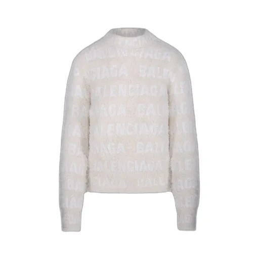 Allover Logo Furry Fitted Sweater