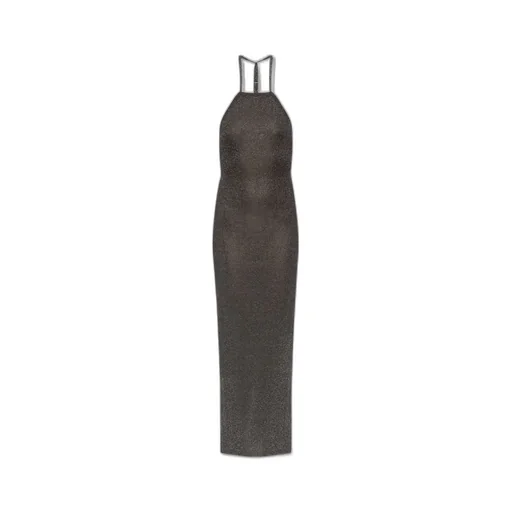 Glitter Effect Backless Maxi Dress