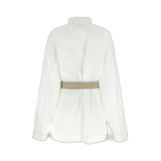 Long-Sleeved Belt Shirt