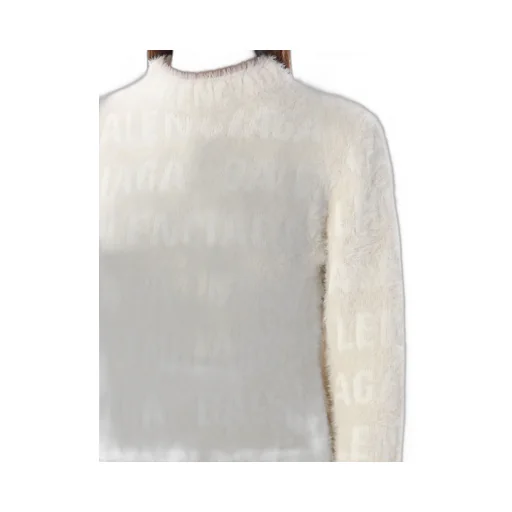 Allover Logo Furry Fitted Sweater