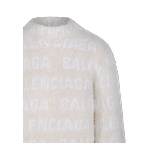 Allover Logo Furry Fitted Sweater