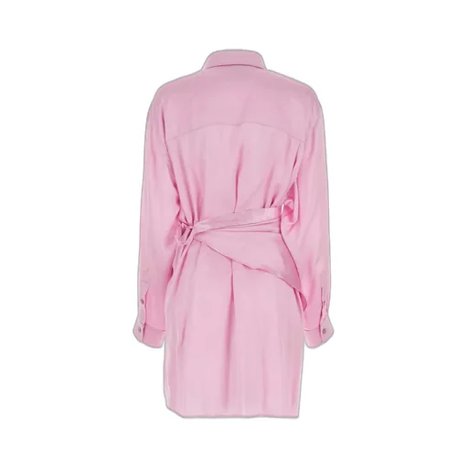 Collared Wrap Shirt Dress