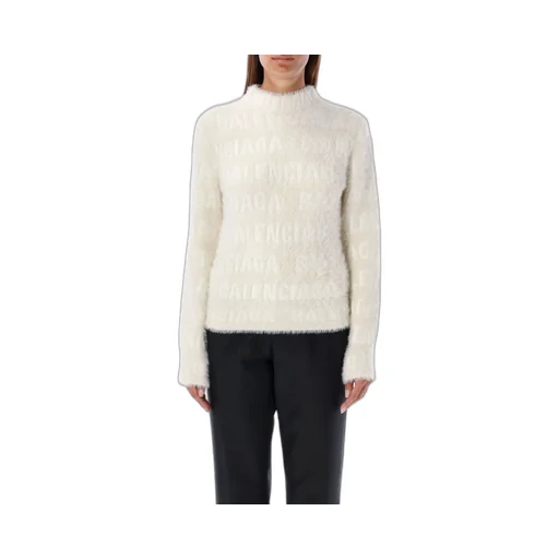 Allover Logo Furry Fitted Sweater