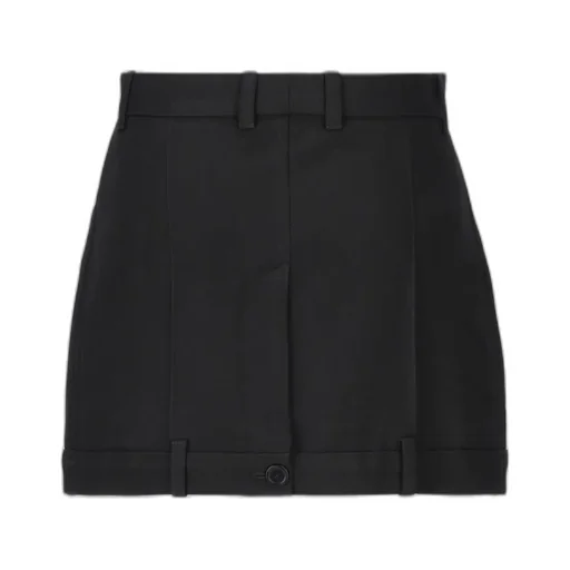 Twill Deconstructed Mini Skirt
