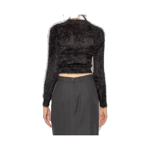 Decorative Trim Cropped Sweater