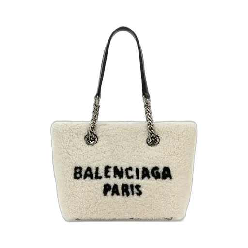 Logo Flocked Tote Bag