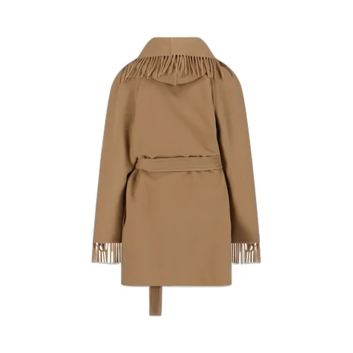Belted Fringed Coat