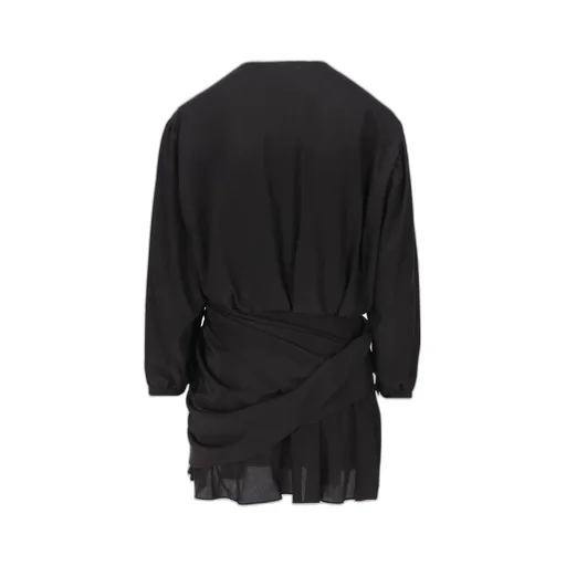 Tie Detailed Draped Dress