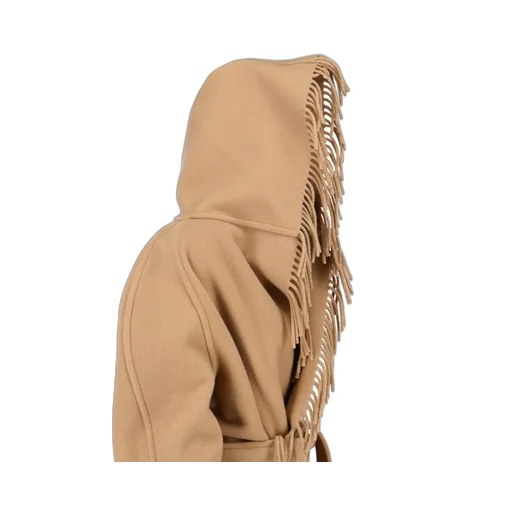 Belted Fringed Coat