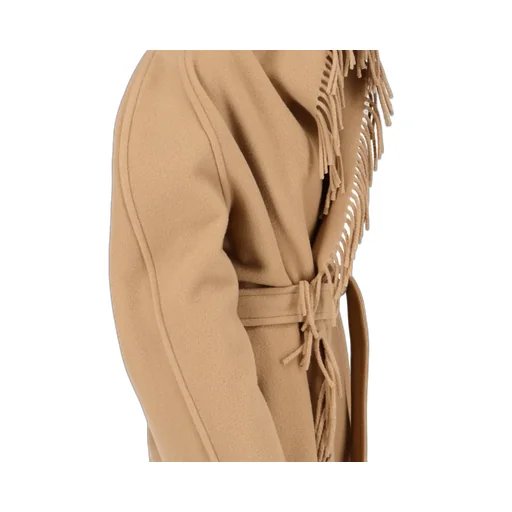 Belted Fringed Coat