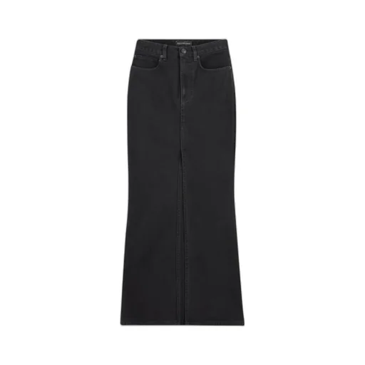 Centre Slit Denim Pencil Skirt