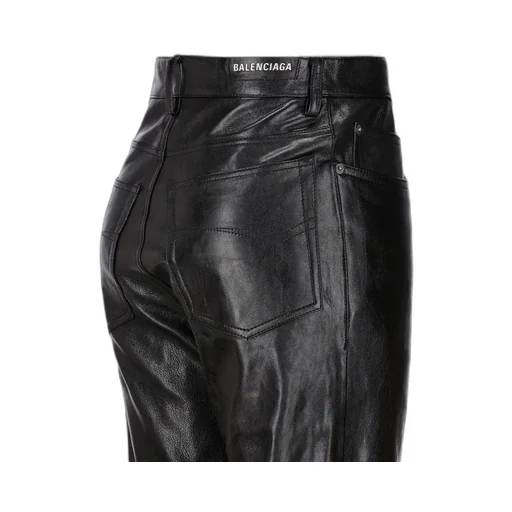 Flared Leather Pants