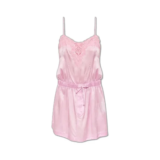 Lace Trim Spaghetti Strap Mini Dress