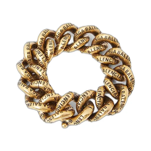 Logo Engraved Chain Bracelet