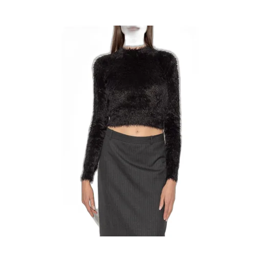 Decorative Trim Cropped Sweater