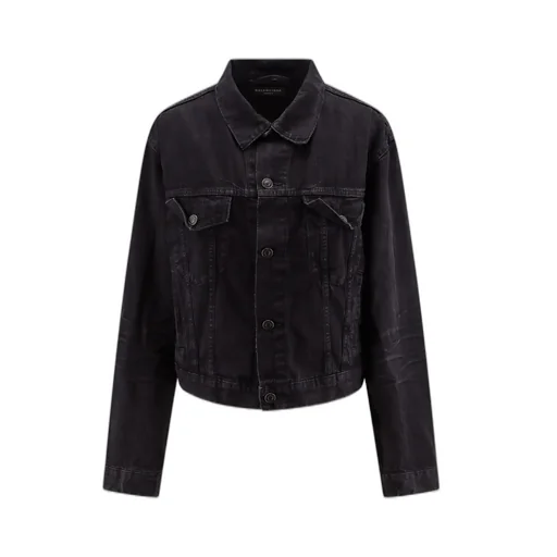 Collared Button-Up Denim Jacket