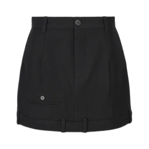 Twill Deconstructed Mini Skirt