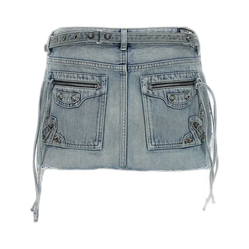 Cagole Mini Denim Skirt