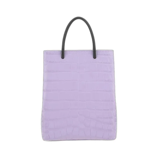 Logo Print Embossed Tote Bag