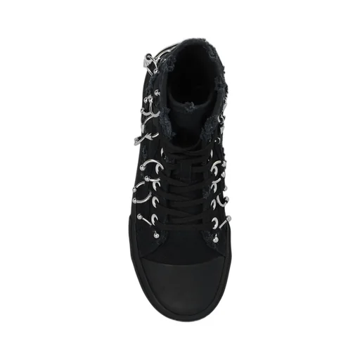 Paris Destroyed High-Top Sneakers