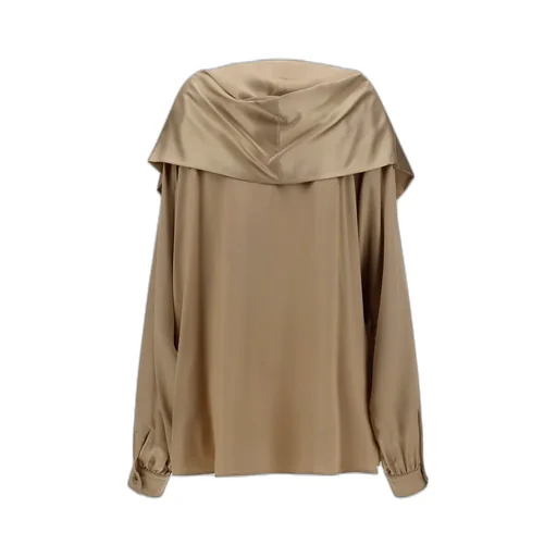 Hooded Long-Sleeved Blouse