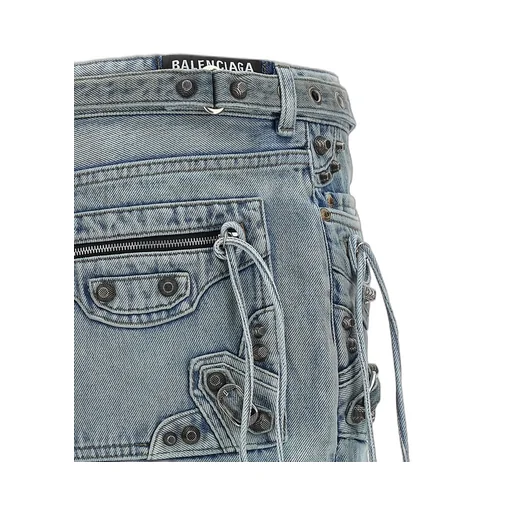 Cagole Mini Denim Skirt