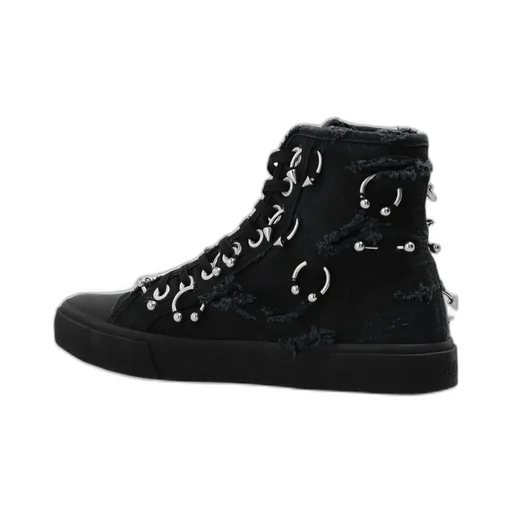 Paris Destroyed High-Top Sneakers