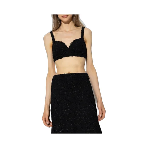Cropped Tweed Tank Top