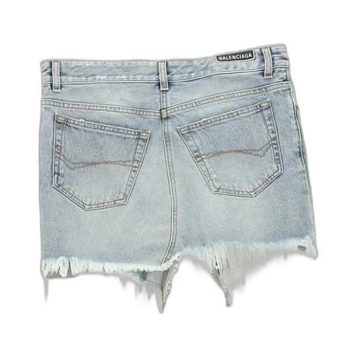Cut-Up Denim Mini Skirt