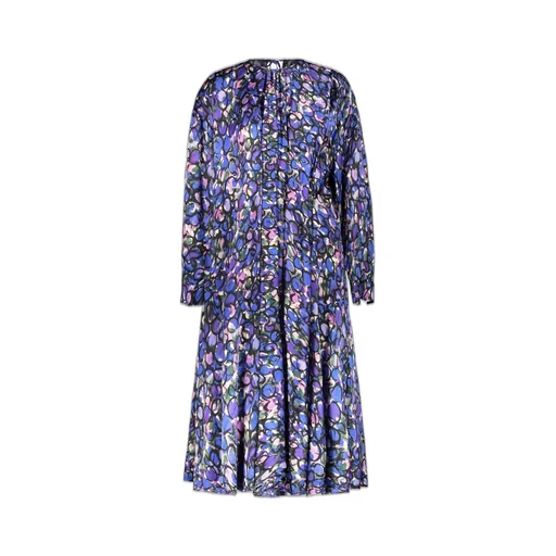 All-Over Patterned Long-Sleeved Dress