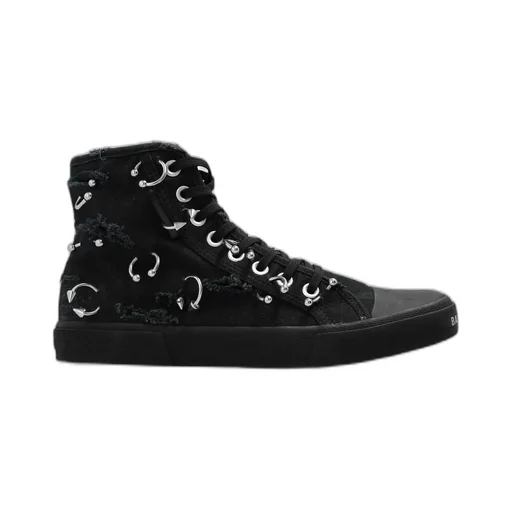 Paris Destroyed High-Top Sneakers