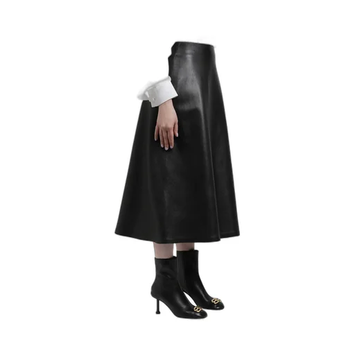 A-Line Leather Skirt