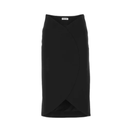 Wrap Midi Pencil Skirt