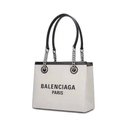 Paris Logo Printed Squared Small Tote Bag