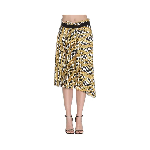 Pleated Printed Skirt